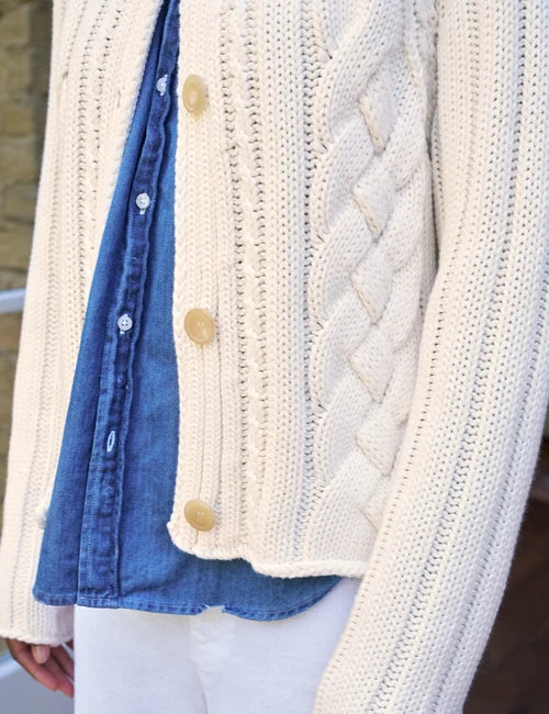 Frank & Eileen - Mini Cotswolds Cable Cardigan