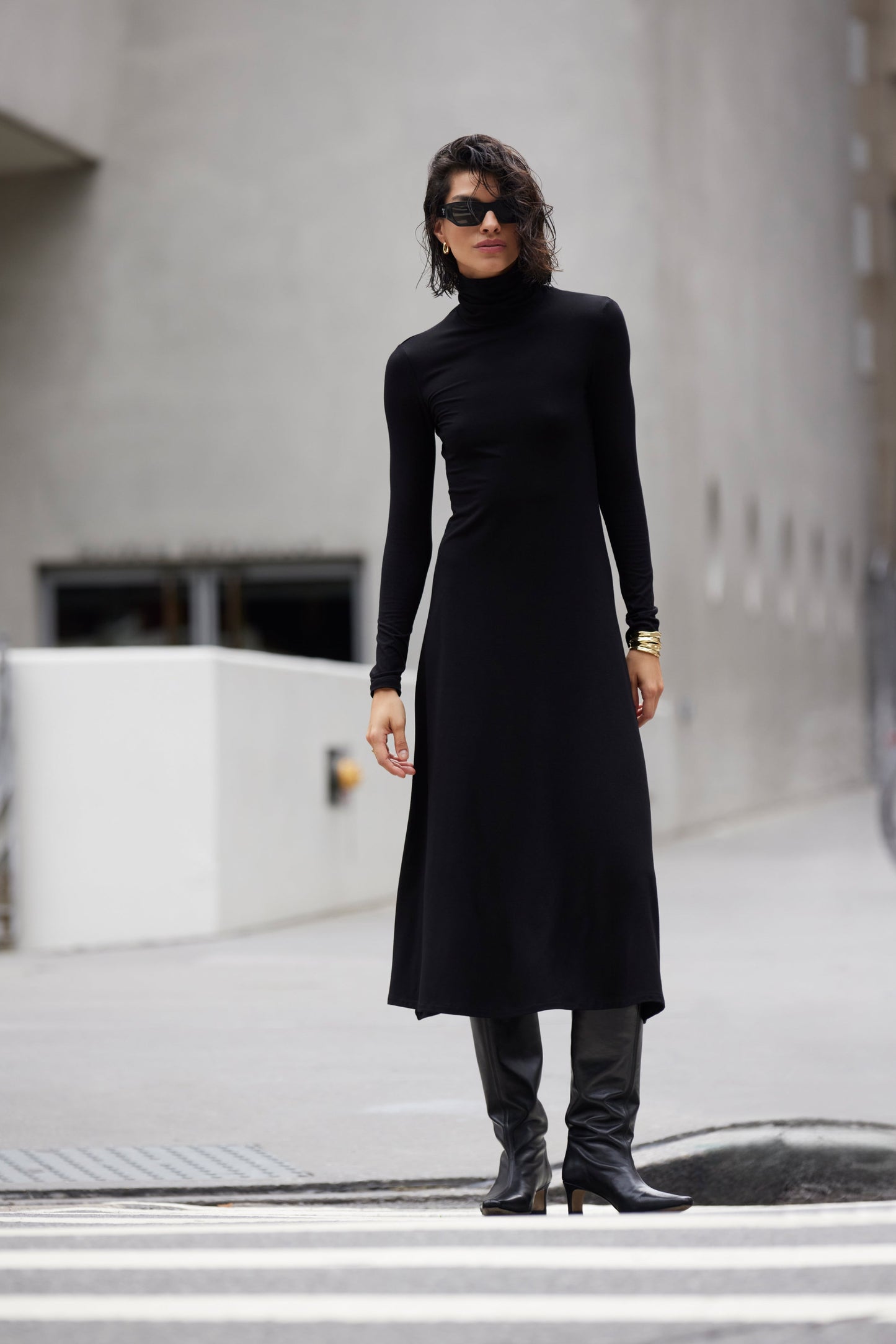 SoldoutNYC - The Turtleneck Dress in Black