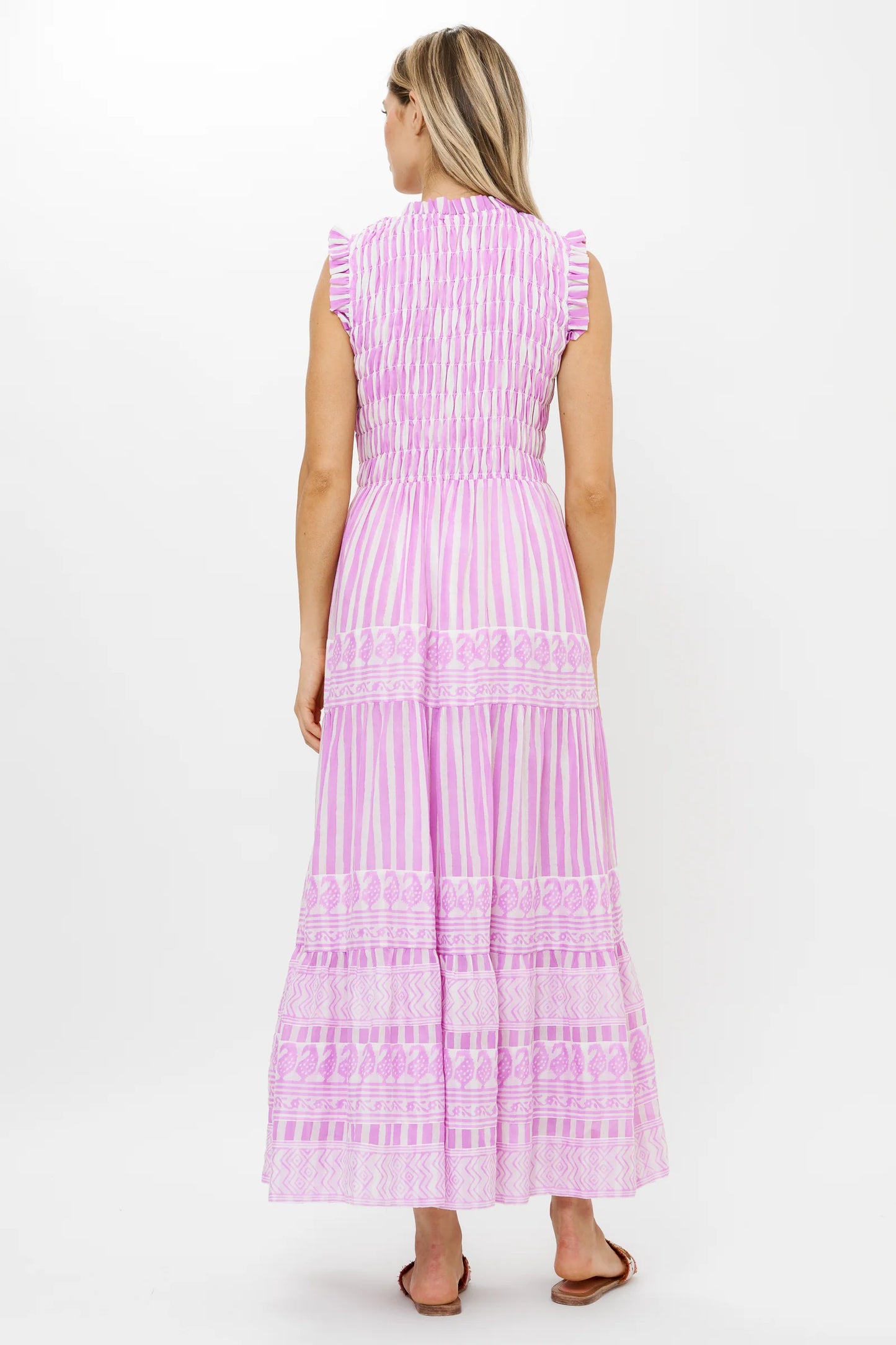 Oliphant - Sleeveless Smocked Maxi