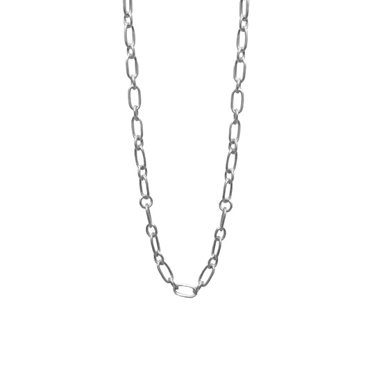 Silver-16" Chain Link Necklace