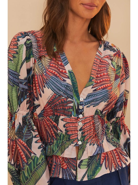 Farm Rio - Macaw Flight Pink Blouse