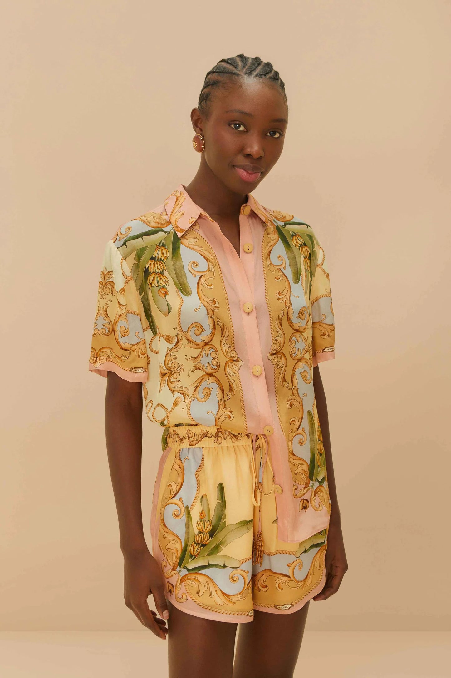 Farm Rio - Banana Royalty Kalendoscope Multicolor Shorts