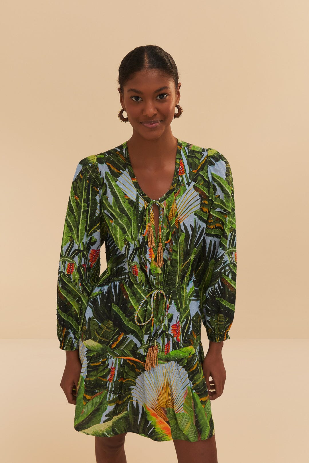 Farm Rio - Amazonia Forest Blue Mini Dress