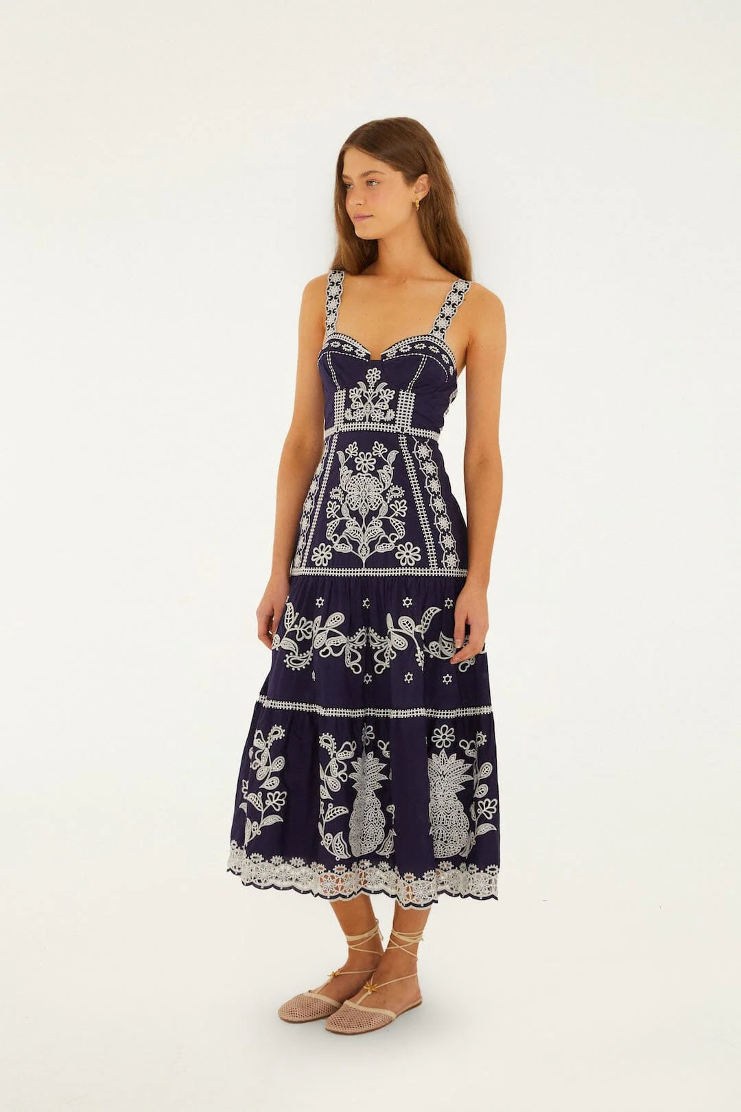 Farm Rio - Richillieu Midi Dress