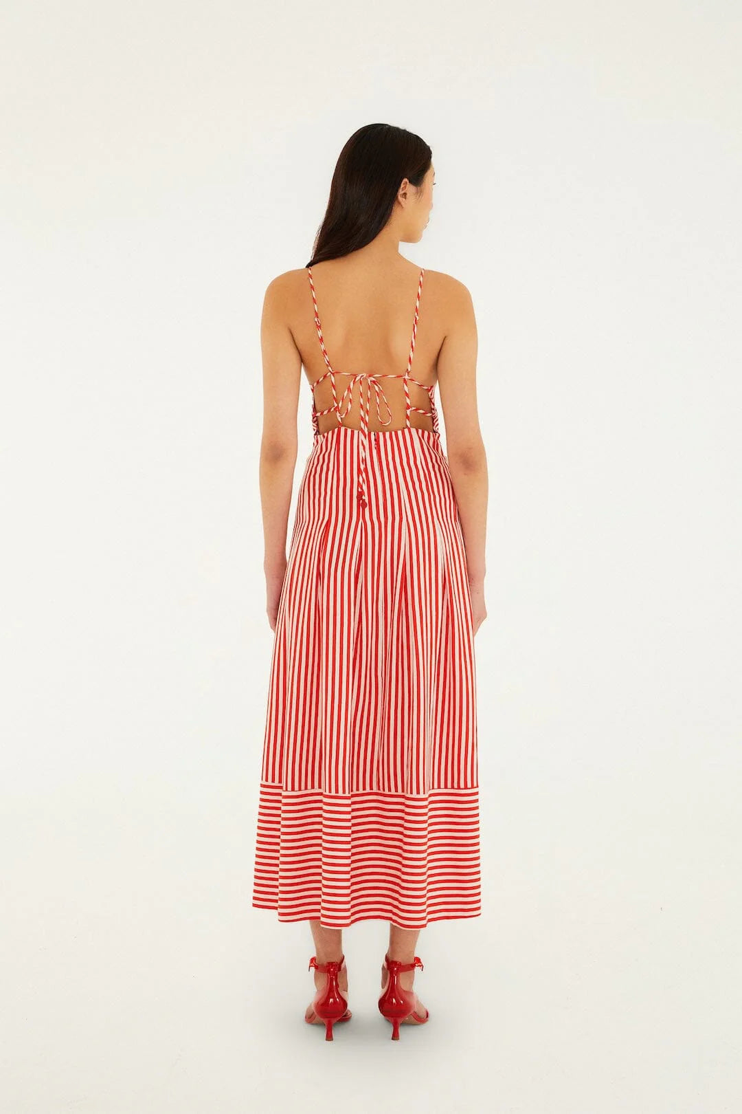 Farm Rio - Checkered Stripes Maxi Dress