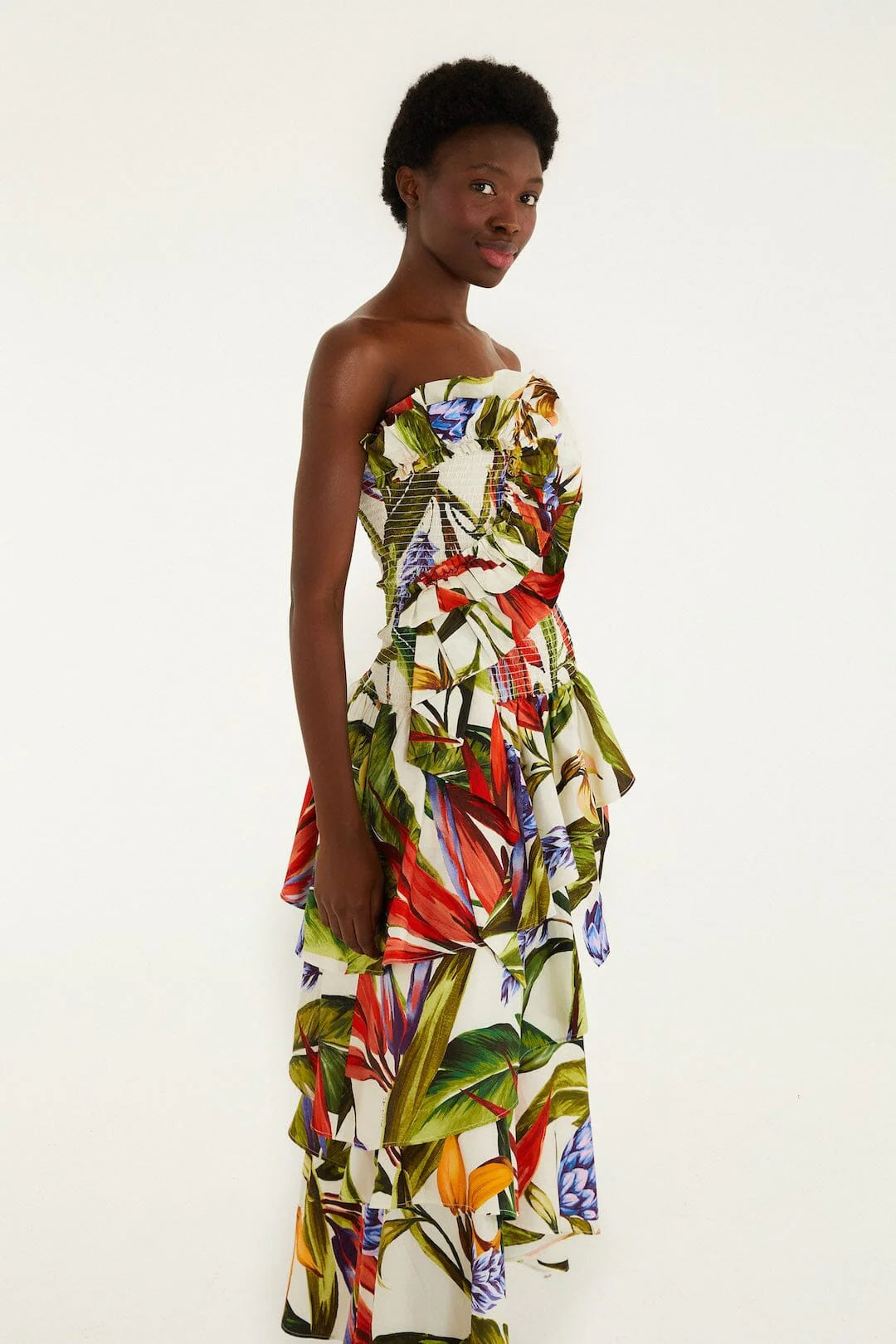 Farm Rio - Florart Strapless Maxi Dress
