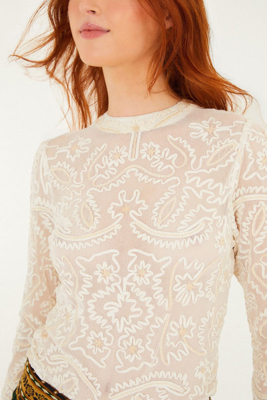 Farm Rio - Embroidered Crew