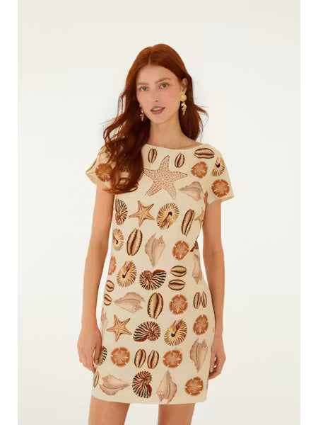 Farm Rio - Marine Shells Mini Dress