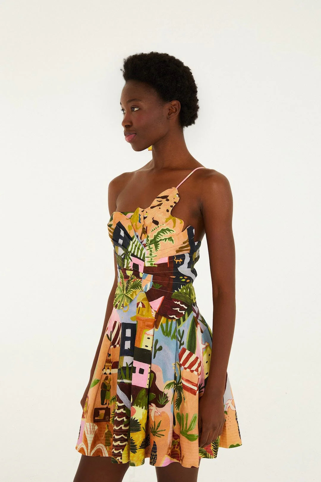 Farm Rio - Tropical Painting Mini Dress