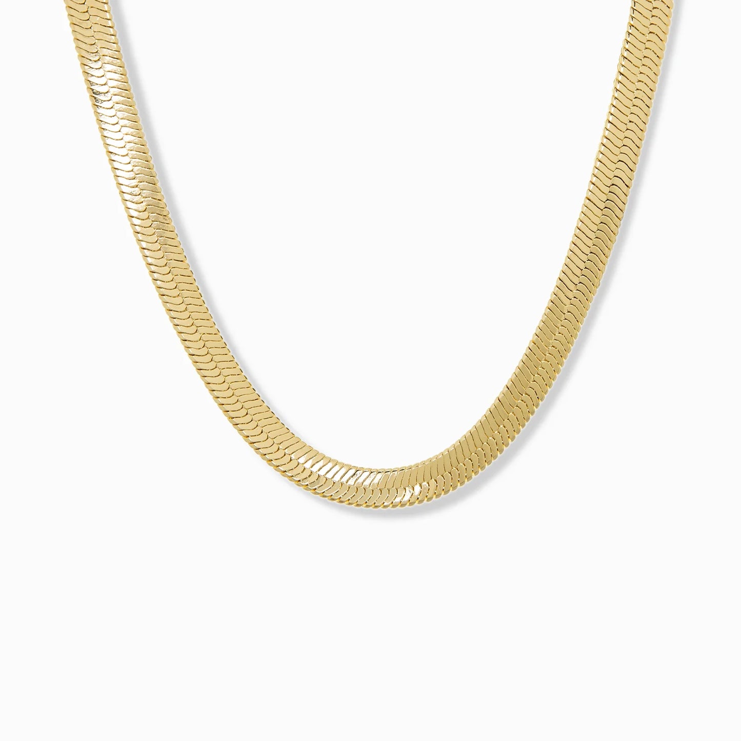 Herringbone Chain Necklace Thick