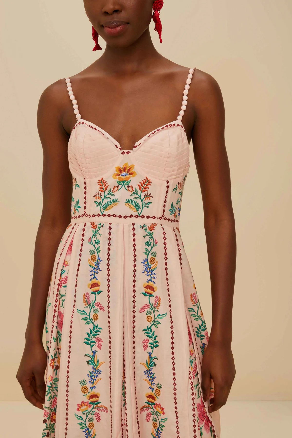 Farm Rio - Delicate Forest Pink Maxi Dress