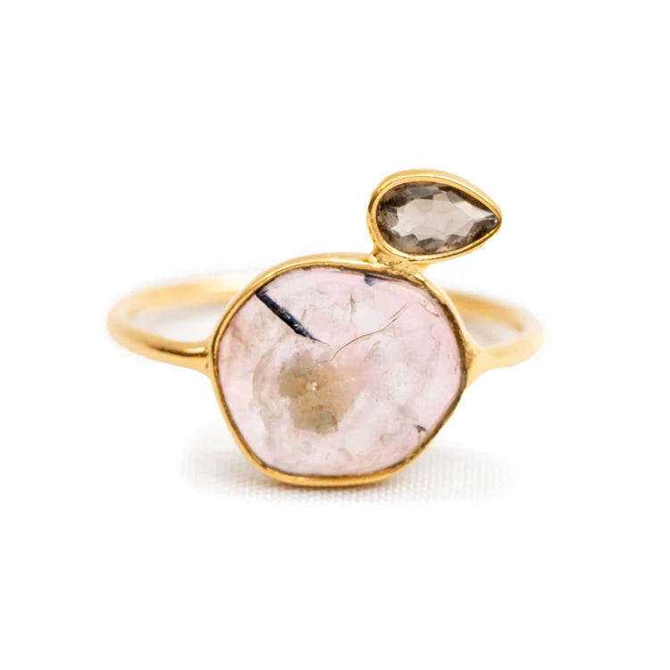 Watermelon Tourmaline Ring