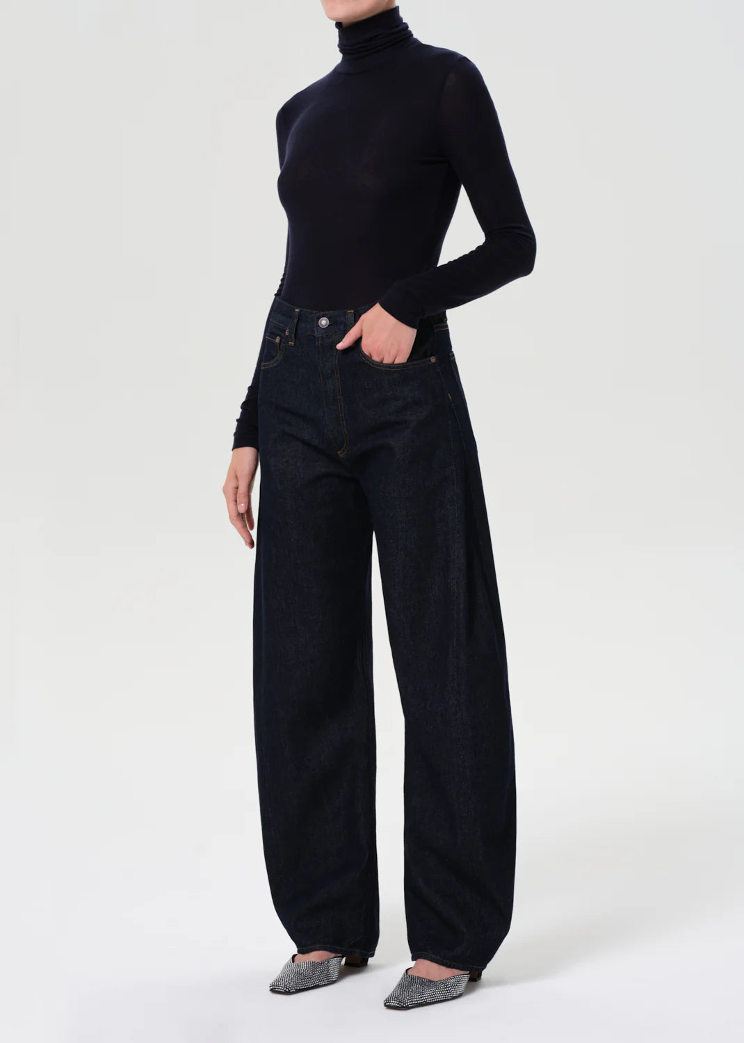 AGOLDE - Pascale Turtleneck Navy