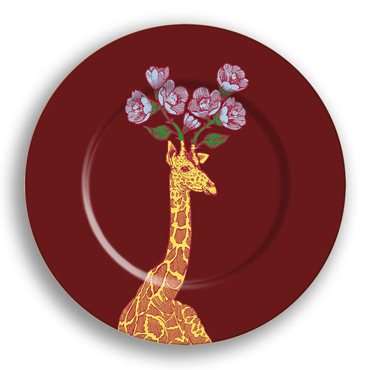 Giraffe Birch Wood Plate