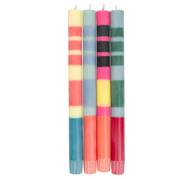 Striped Taper Candles