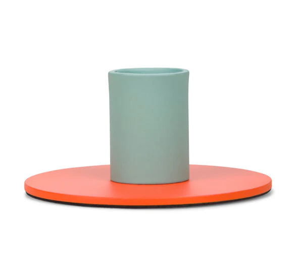 Small Two-Tone Flame & Opaline Holder
