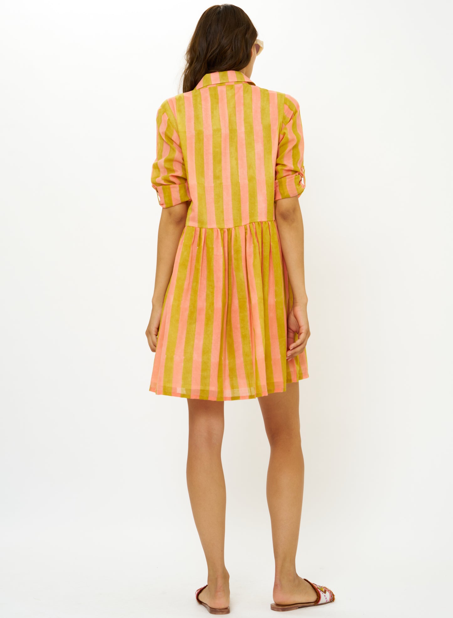 Oliphant Long Sleeve Shirt Dress Mini