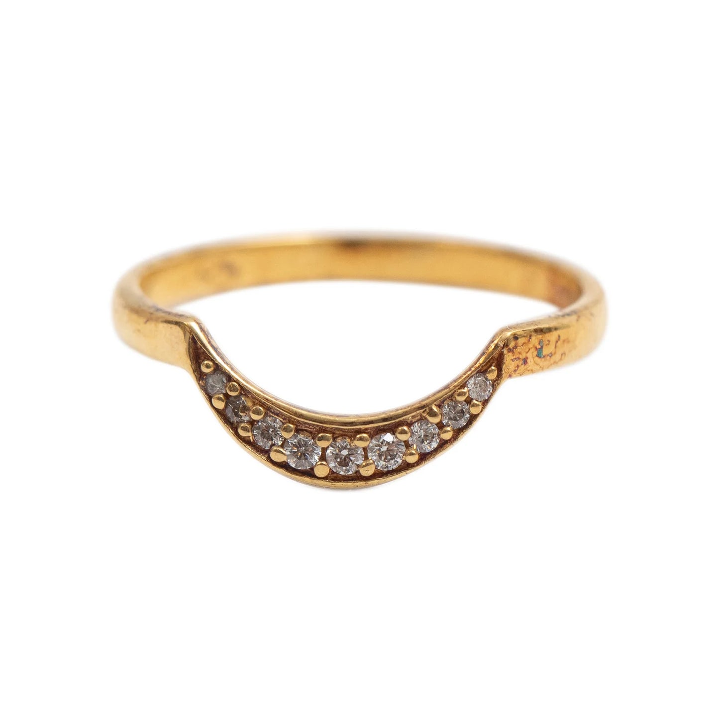 Gold Plated Curved Ring