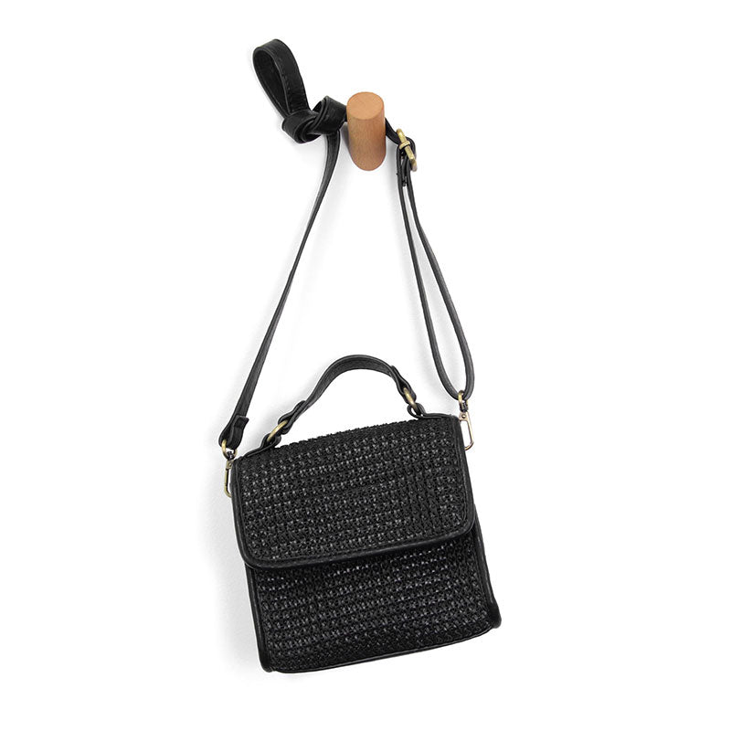 Freya Top Handle Flap Crossbody Braided Bag