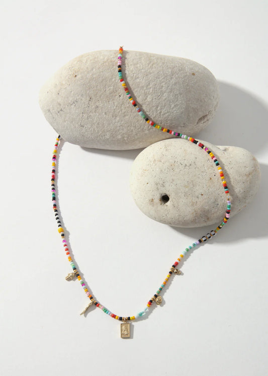 LaLoba Necklace - Charms on Beads Short