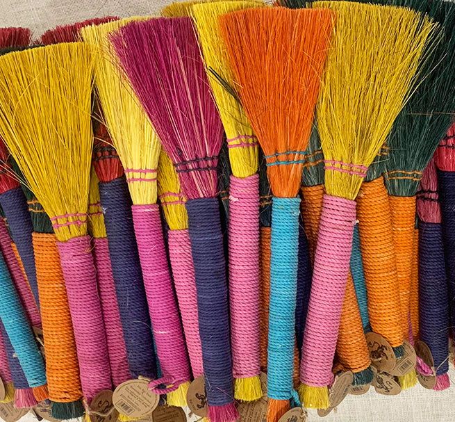 Tall Handle Seagrass Brushes