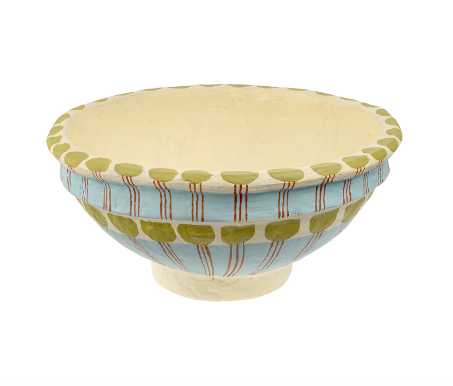 Painted Paper Mache Bowl