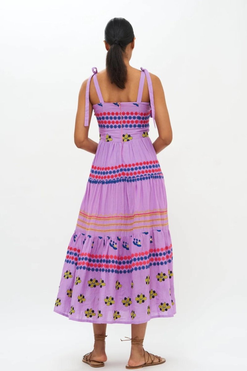 Oliphant - Lucknow Tie Strap Button Midi Dress