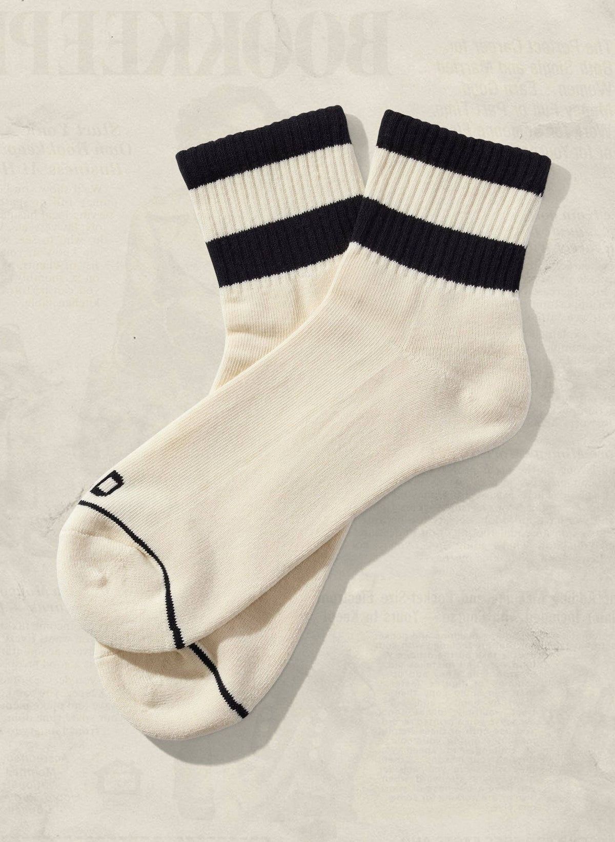 Womens Striped Quarter Socks