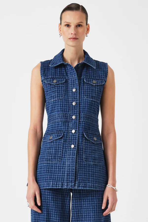 Seventy + Mochi - Ani Vest in Idaho Houndstooth