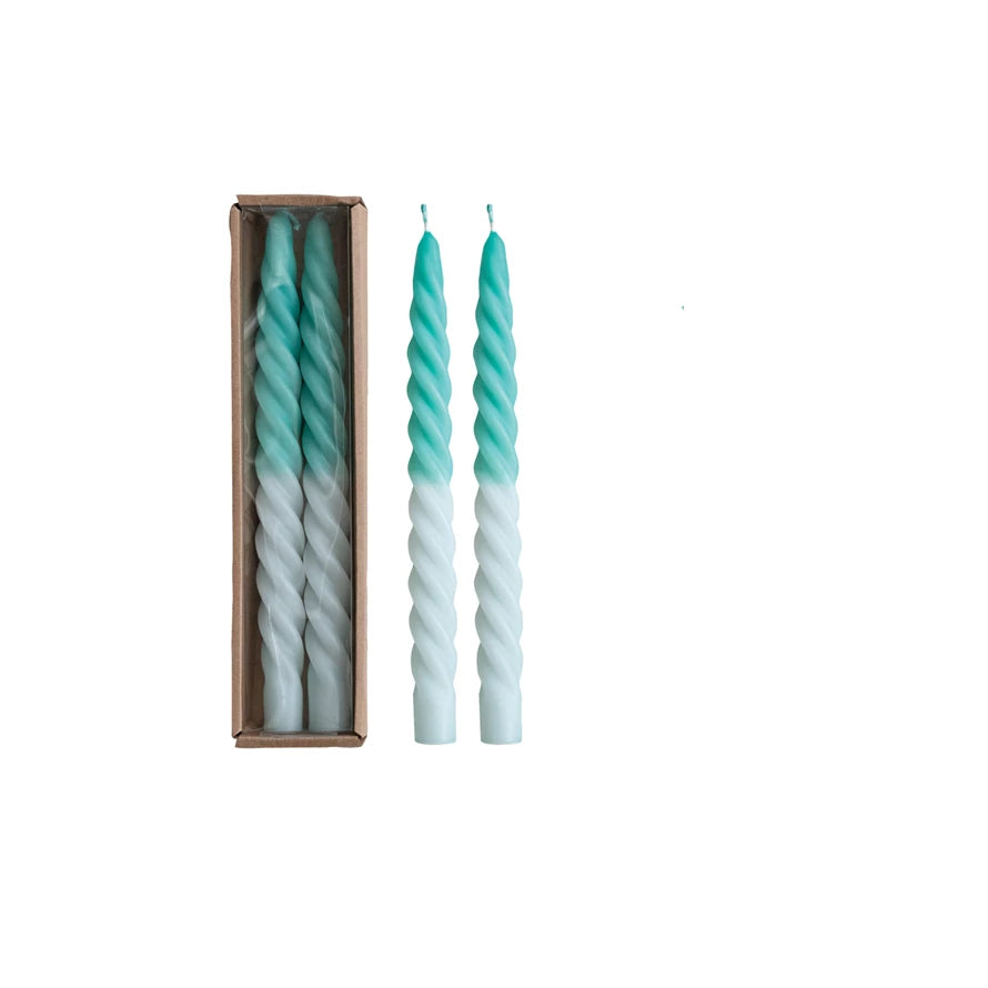 Unscented Twisted Taper Candles in Box S/2
