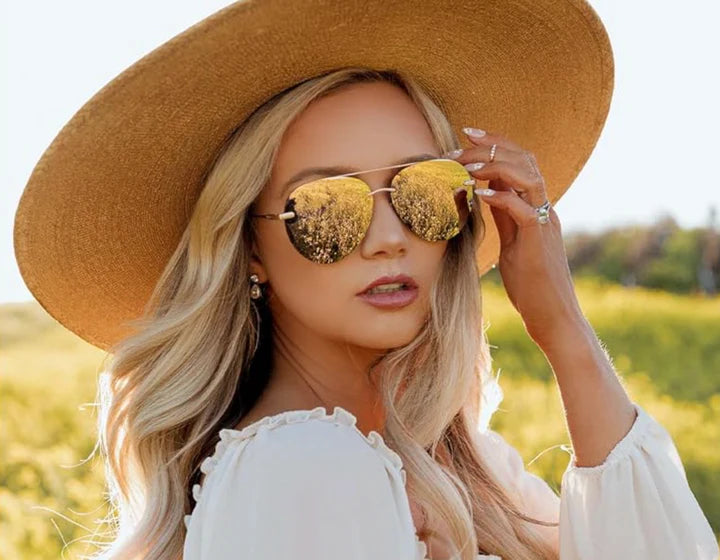 DIFF Sunglasses - Lenox Gold + Brilliant Gold Polarized