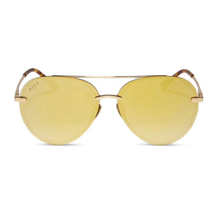 DIFF Sunglasses - Lenox Gold + Brilliant Gold Polarized