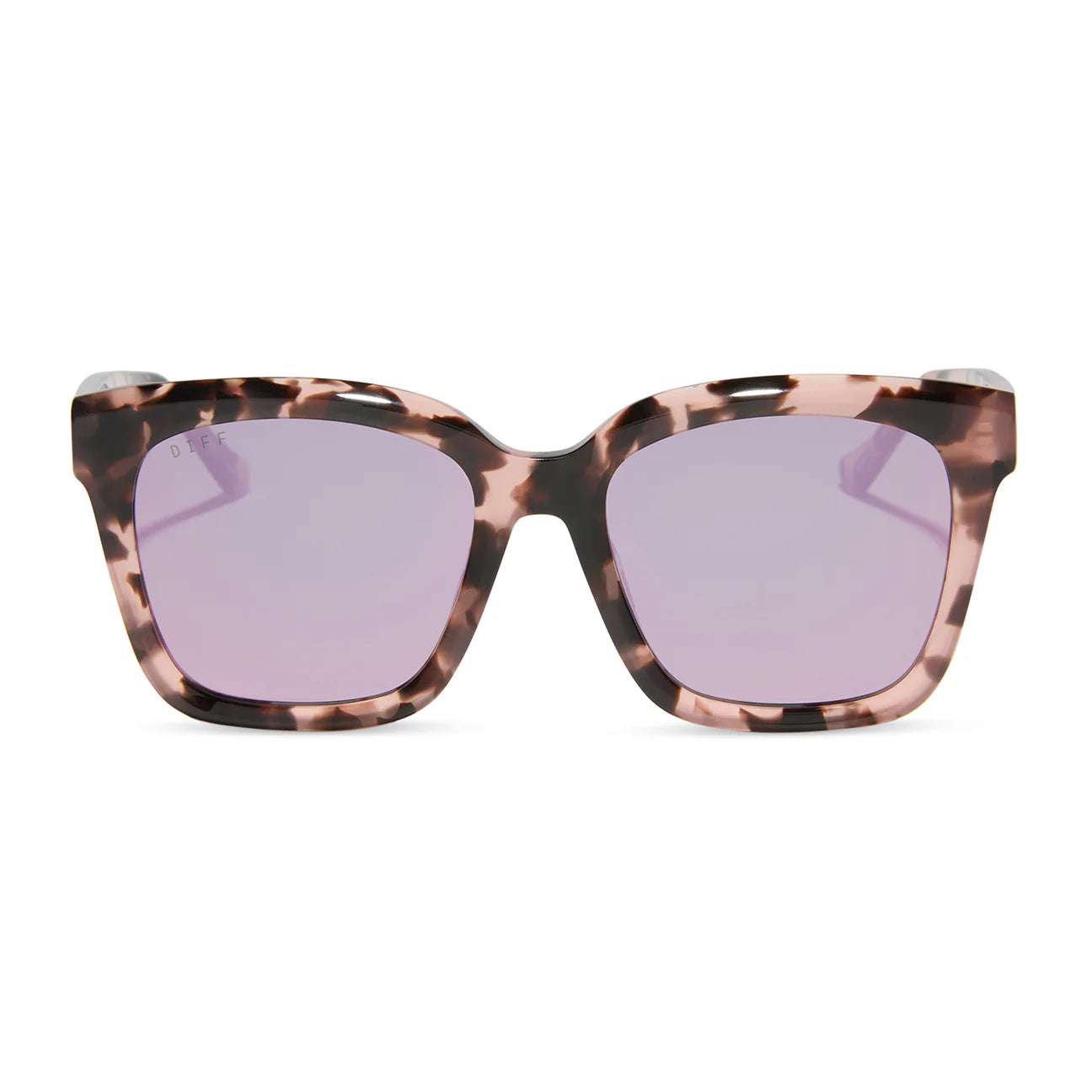 DIFF Sunglasses - Meredith Himalayan Tortoise + Light Pink Mirror