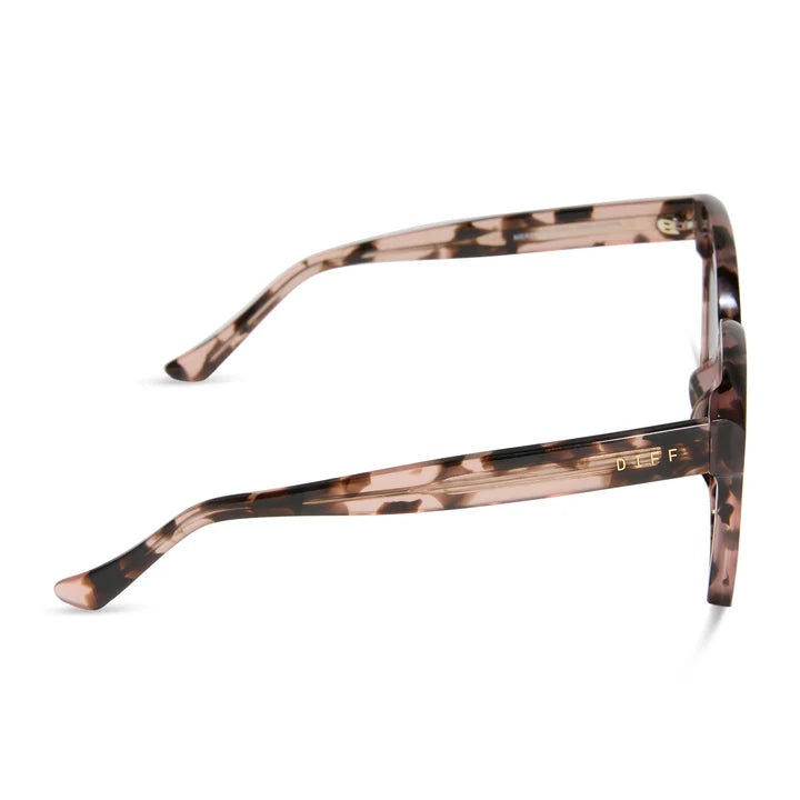 DIFF Sunglasses - Meredith Himalayan Tortoise + Light Pink Mirror