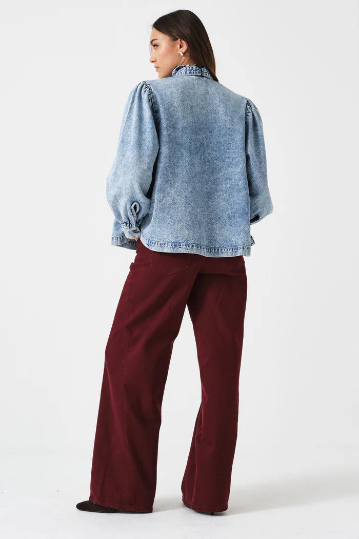 Seventy + Mochi - Gracie Twisted Jean in Mulberry