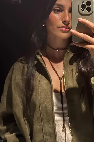 Hannah Suede Tie Necklace