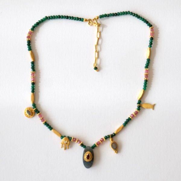 Johri Green Stone Necklace