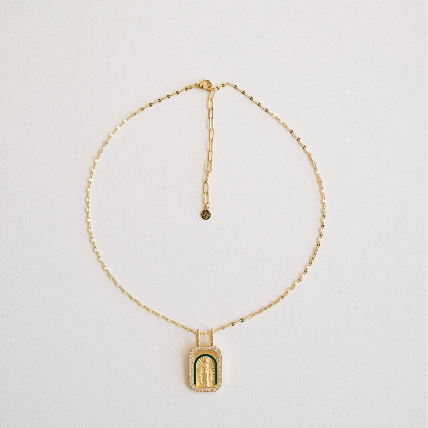 Virgen Luz Mini Necklace - Blue