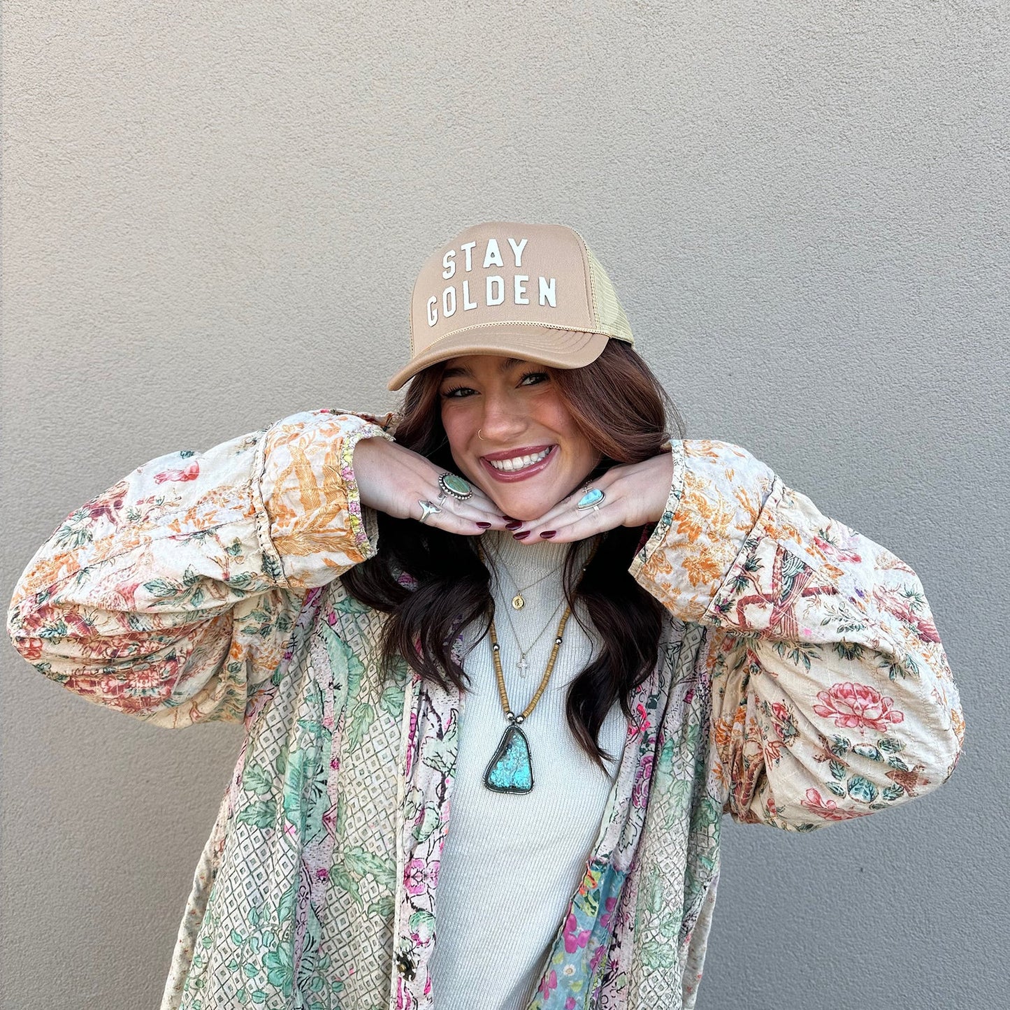 Stay Golden Trucker Hat