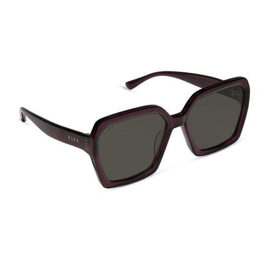DIFF Sunglasses- Sloane Aubergine + Grey