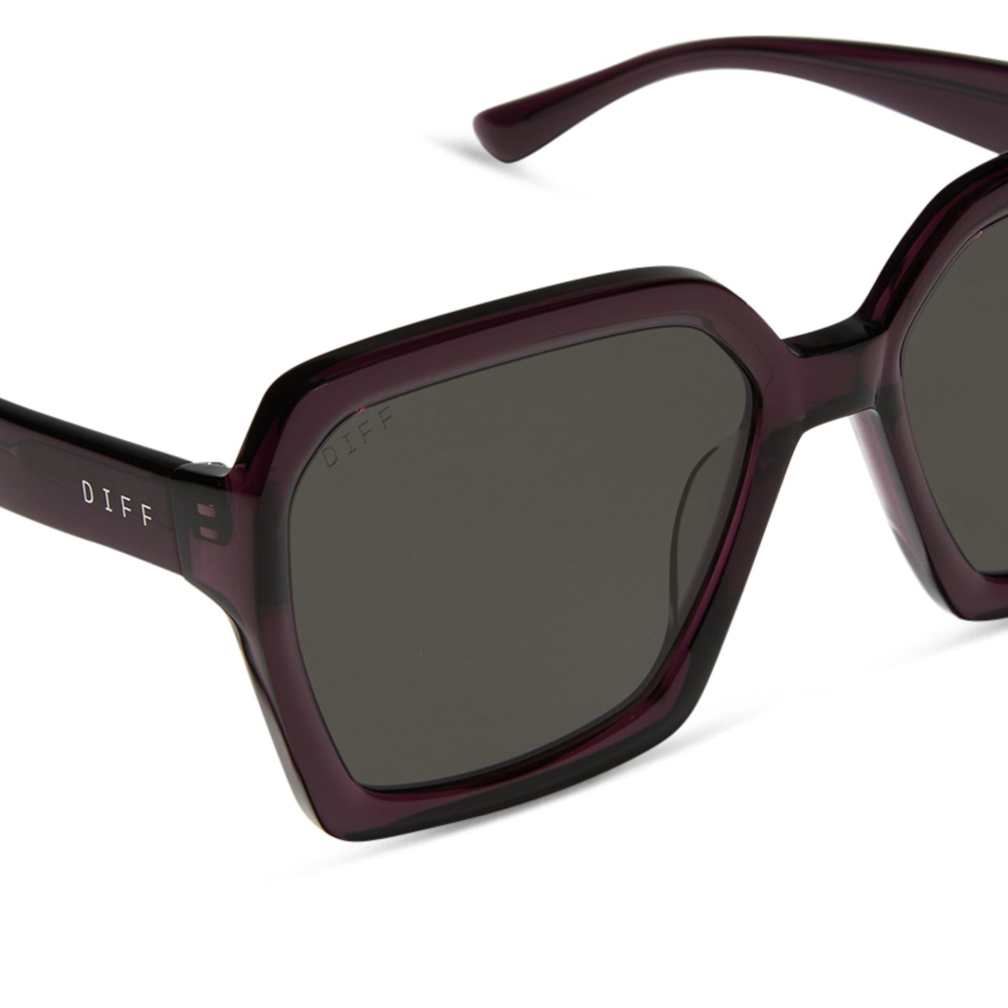 DIFF Sunglasses- Sloane Aubergine + Grey