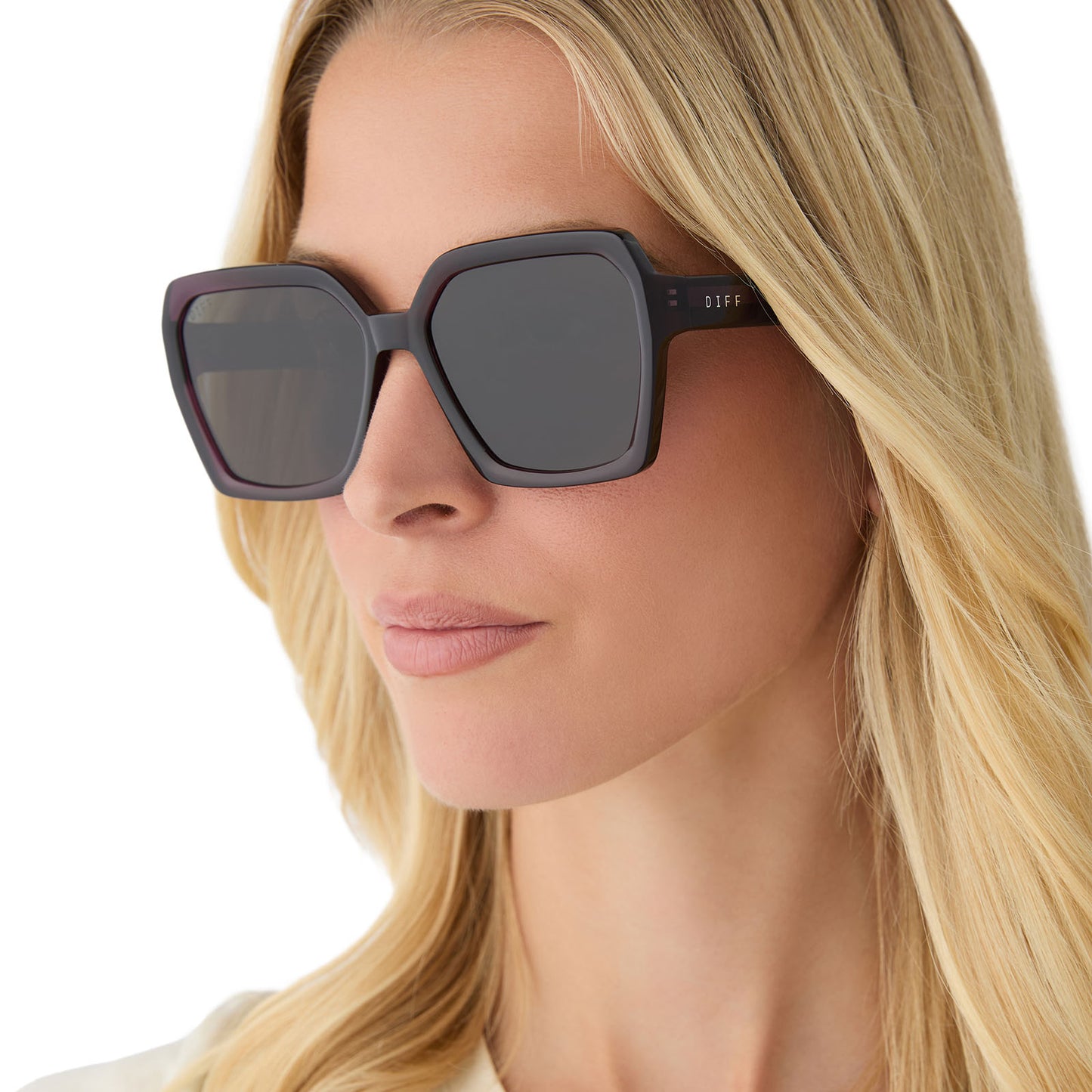 DIFF Sunglasses- Sloane Aubergine + Grey