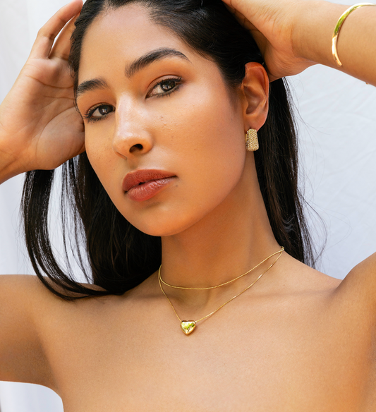 Puffy Heart Adjustable Necklace