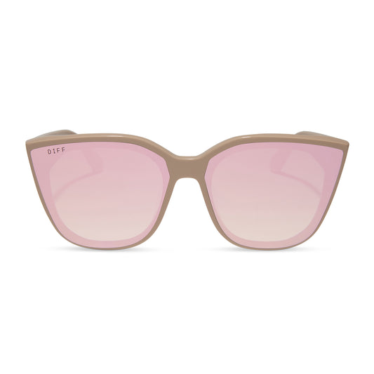 DIFF Sunglasses - Gjelina Almond + Taupe Mirror