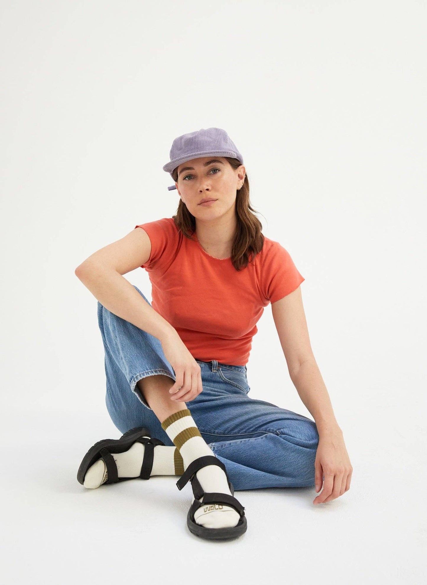 Womens Striped Quarter Socks
