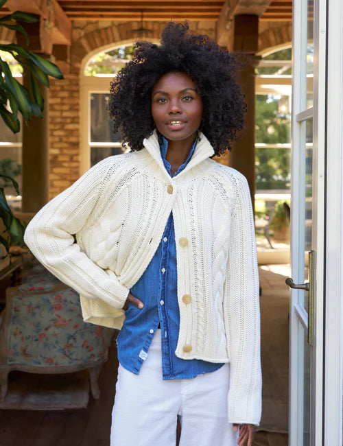 Frank & Eileen - Mini Cotswolds Cable Cardigan