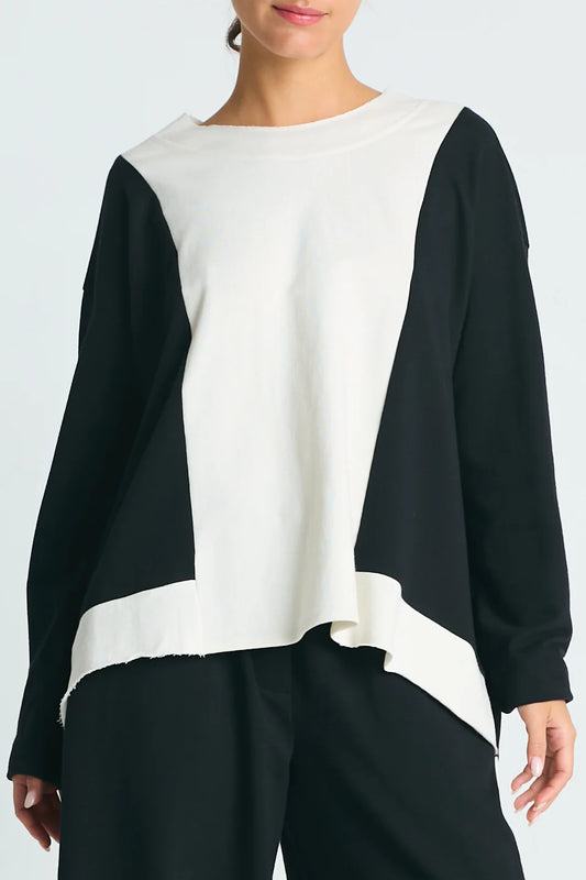 French Terry Color Block Sweatshirt