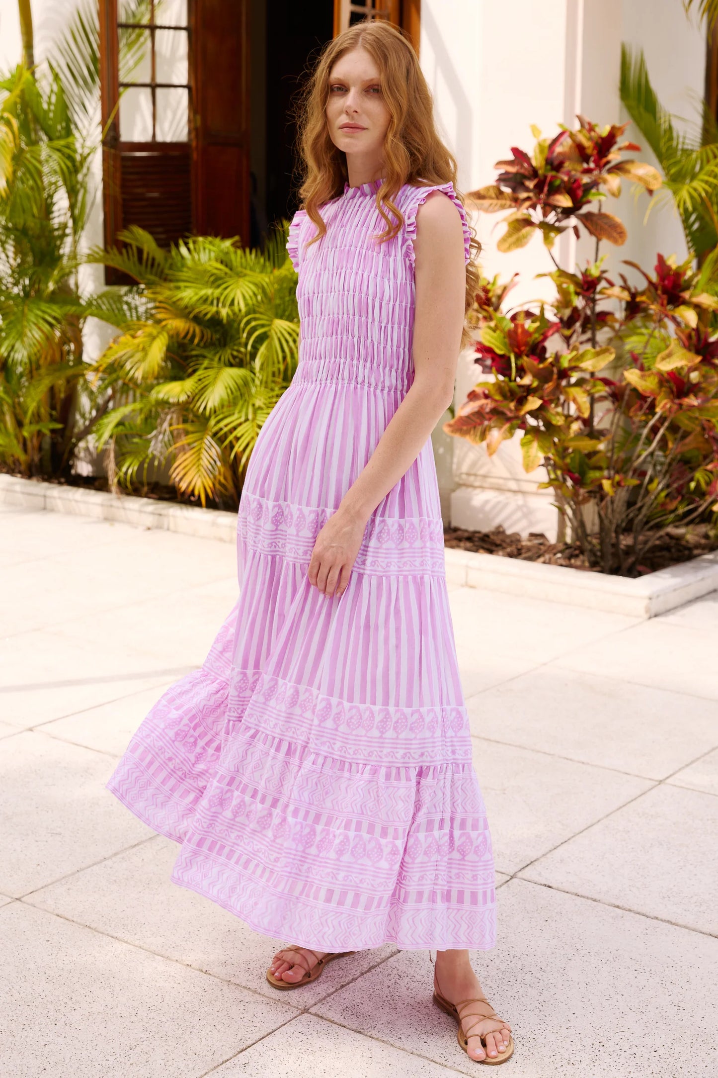 Oliphant - Sleeveless Smocked Maxi