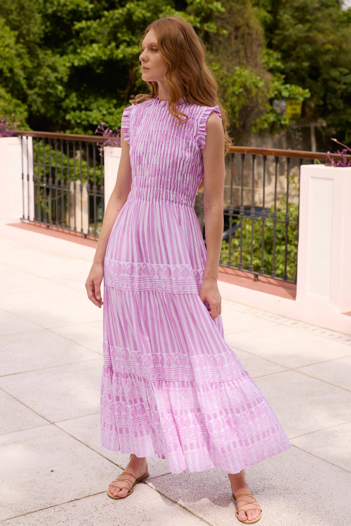 Oliphant - Sleeveless Smocked Maxi