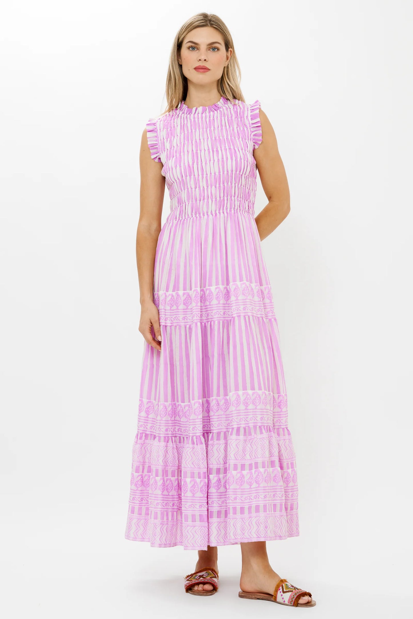 Oliphant - Sleeveless Smocked Maxi